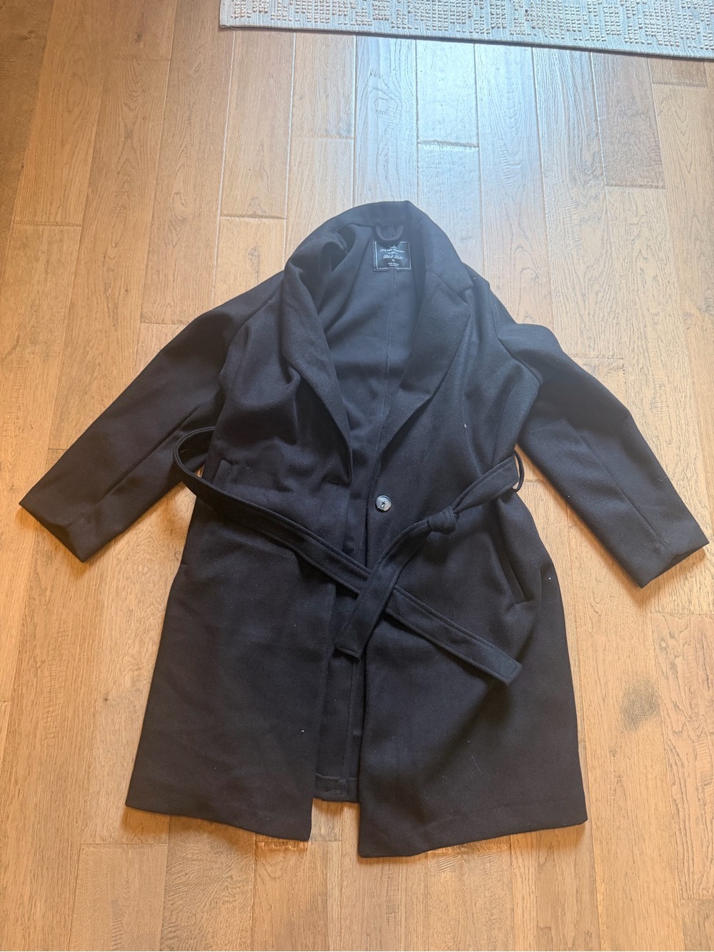 Love For Humanity Black Label Black Wrap Coat XL